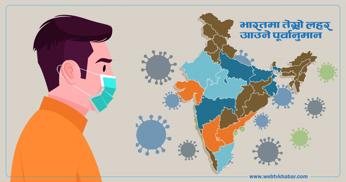 भारतमा दुई सातापछि कोरोनाको तेस्रो लहर आउने पूर्वानुमान 
