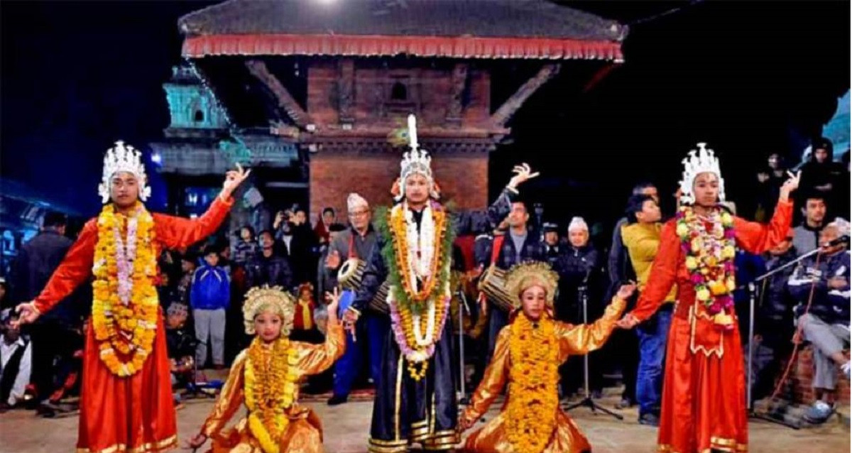 कात्तिक नाचअन्तर्गत आज चौथो दिन युद्धकला मञ्चन हुने