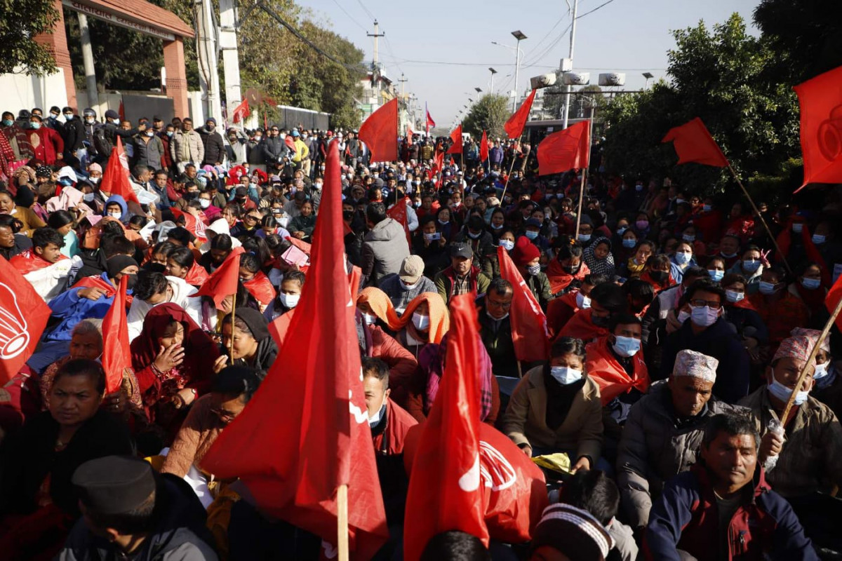 एमसीसीको विरोधमा नेकपासहित ६ दलले आज खुलामञ्चमा जनसभा गर्दै