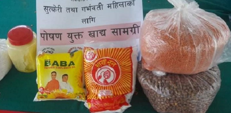 सुत्केरीलाई स्वास्थ्य चौकीबाट पोषणयुक्त आहार वितरण