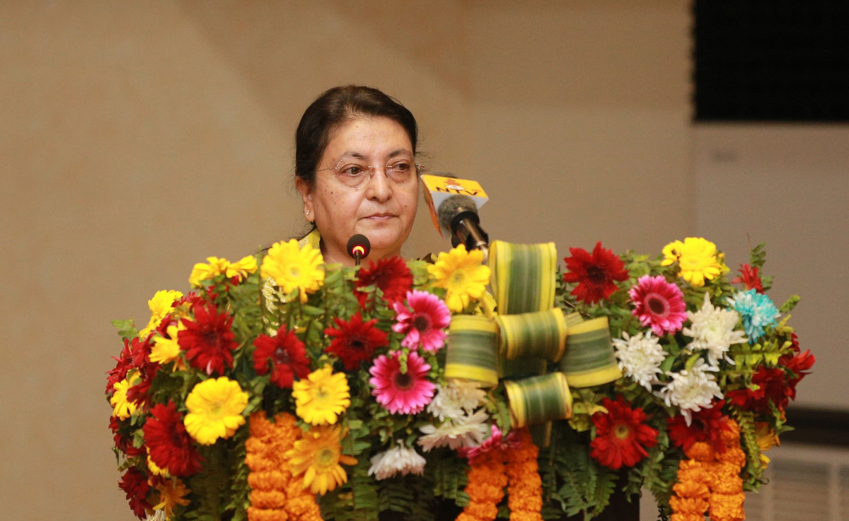 महिला सशक्तीकरण र लैङ्गिक समानतामा हासिल गरेको उपलब्धि विशिष्ट : राष्ट्रपति भण्डारी