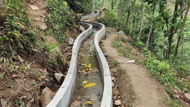 हिलापोखरीमा सिँचाइ आयोजनाको पक्की नहर