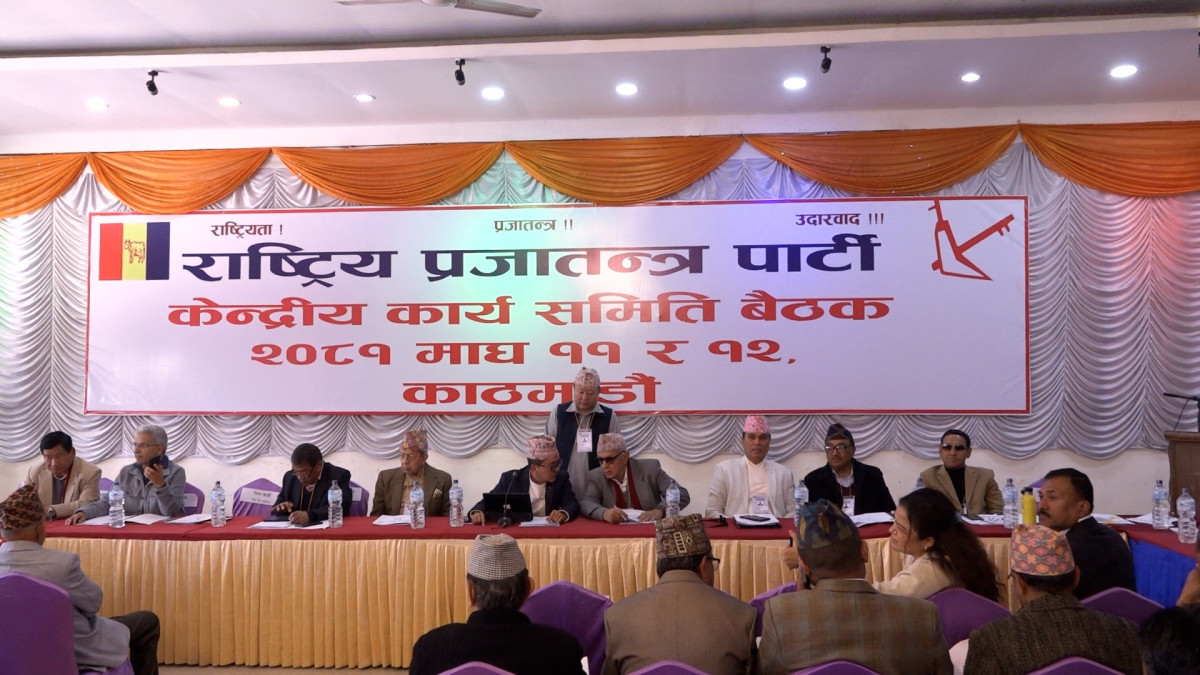 राप्रपाको केन्द्रीय कार्य समितिको बैठकमा सरकारले गरेका कामबारे समिक्षा गरिँदै