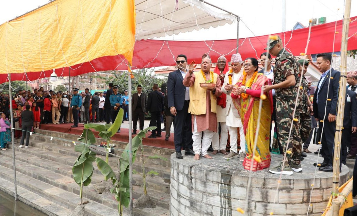 राष्ट्रपतिद्वारा गुह्येश्वरीमा छठी माताको पूजा अर्चना